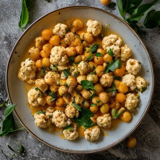 Curry cremoso con cavolfiore e ceci