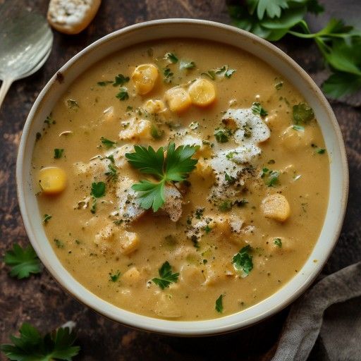Sopa cremosa de curry de chirivía con un toque fresco de cilantro