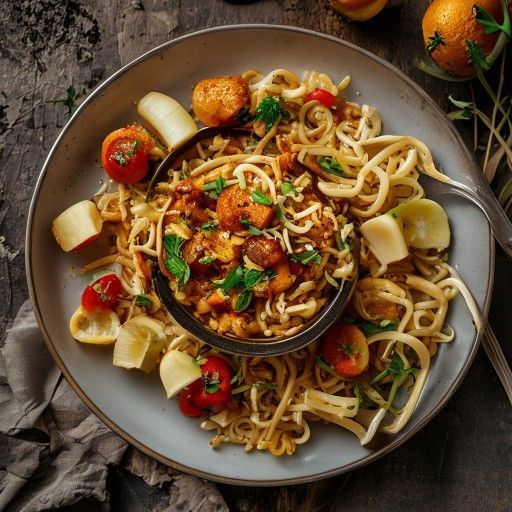 Curry di pollo con pasta