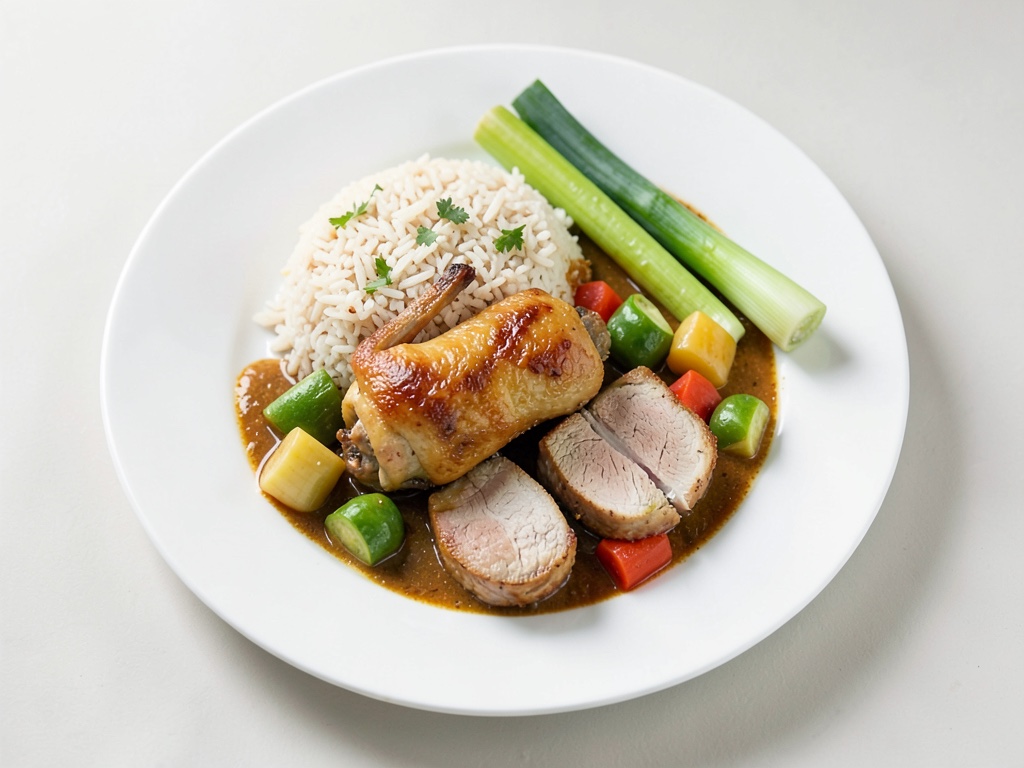 Hähnchen-Curryreis mit buntem Gemüse