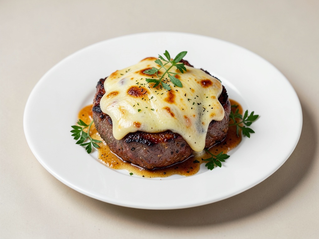 Knuspriges Steak mit Käse-Zwiebel-Überback