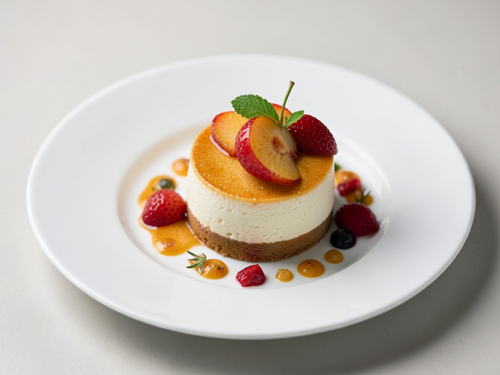 Pfirsich-Melba-Dessert