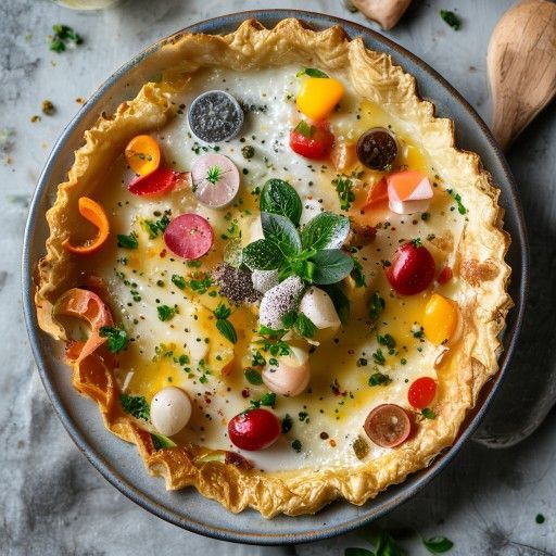 Quiche di farro con verdure radicate