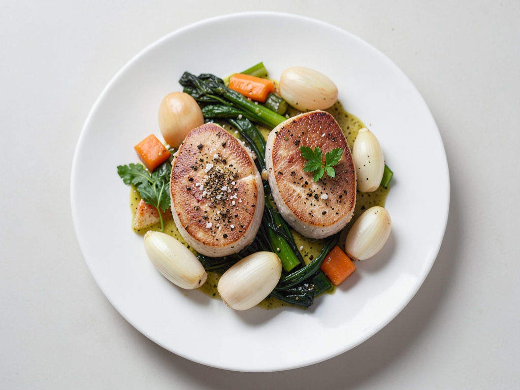 Orata al forno con verdure miste