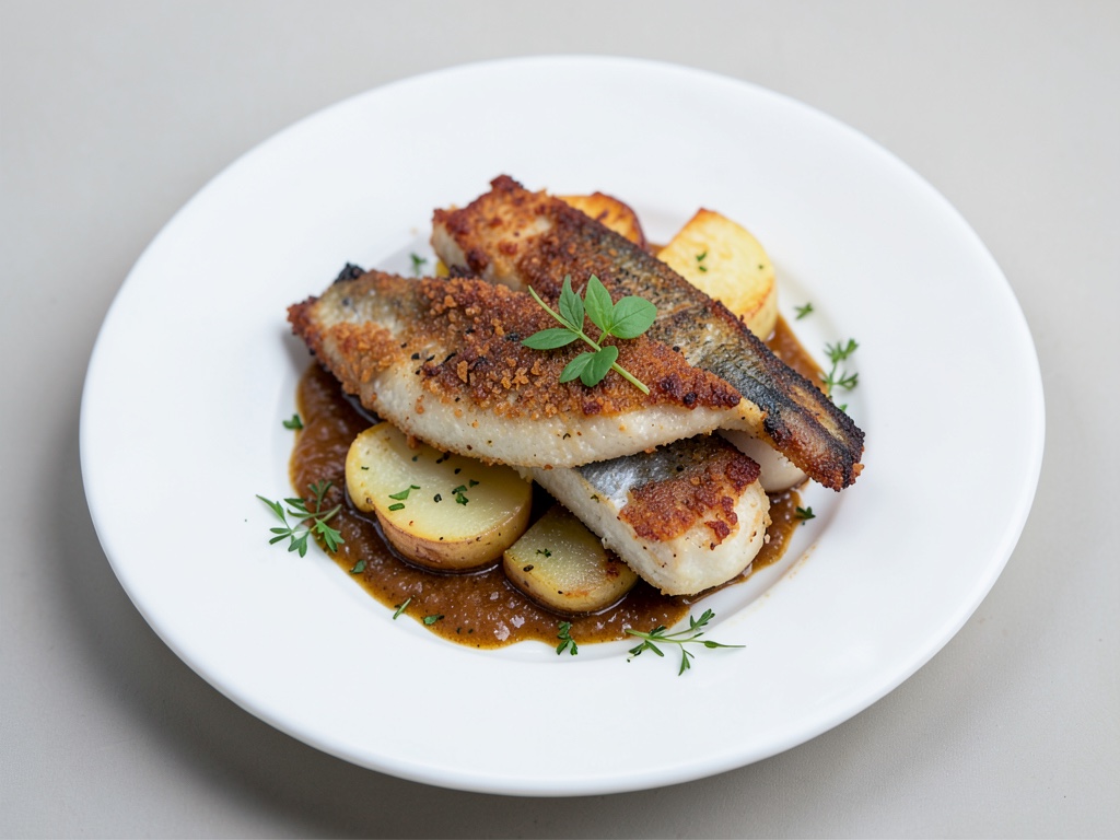 Pesce spada croccante con coperta di patate