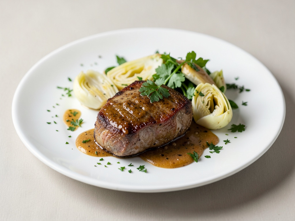 Filets de dorade à la salade d'artichauts