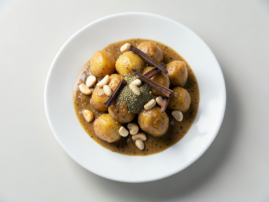 Dum Aloo : Pommes de terre en sauce crémeuse aux noix