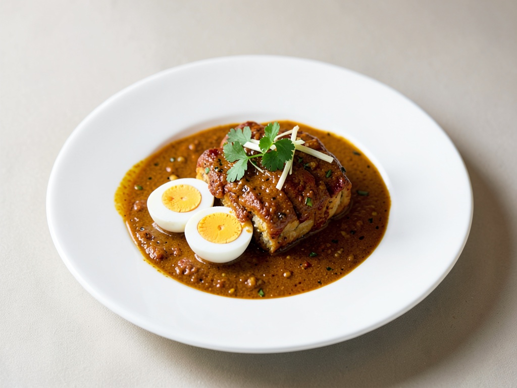 Uova sode in salsa al curry e senape