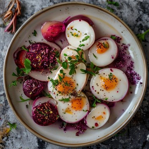 Marinated Eggs with Beetroot