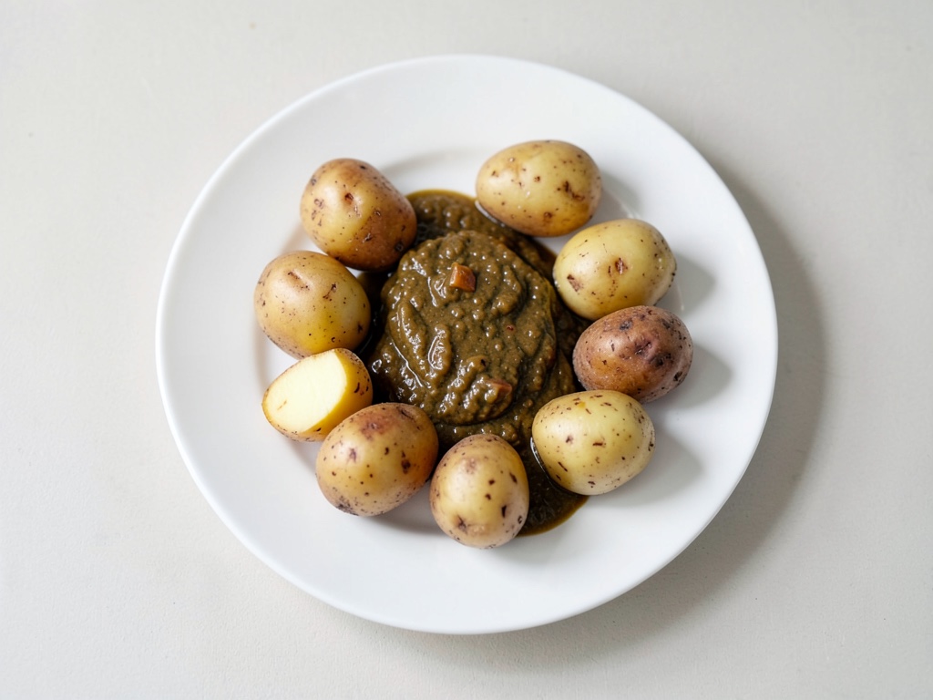 Patate con uova sode in salsa al senape cremosa