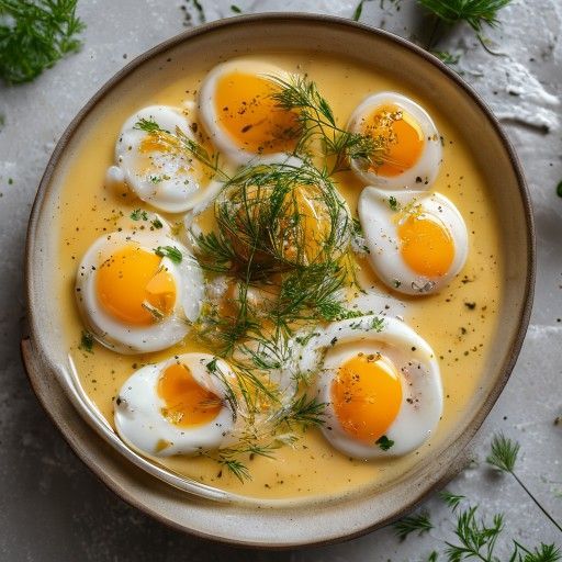 Salsa cremosa al senf con uova sode