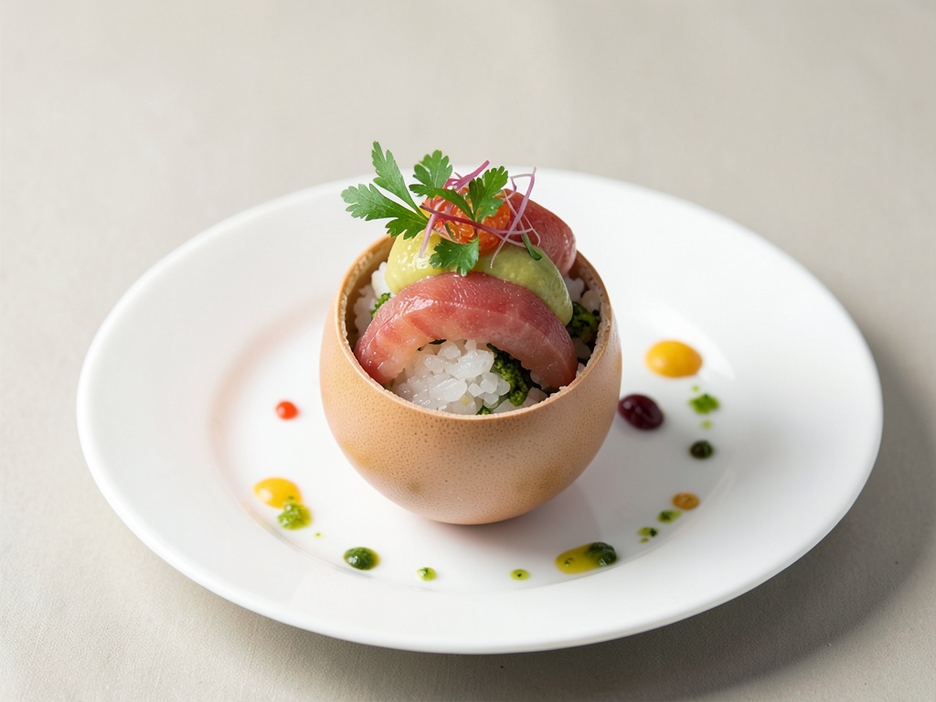 Sushi en taza de huevo