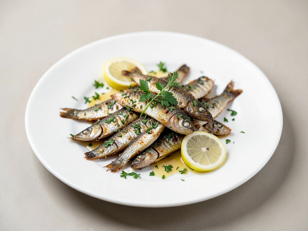 Sardines marinées aux herbes et à l'huile de citron