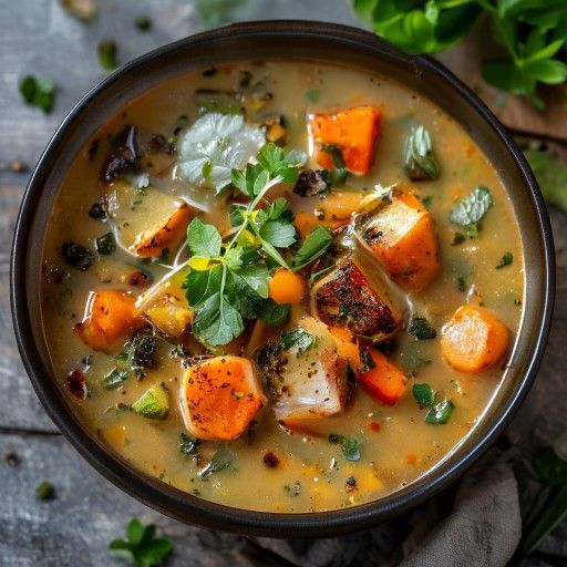Guiso belga de pollo y verduras (Waterzooi)