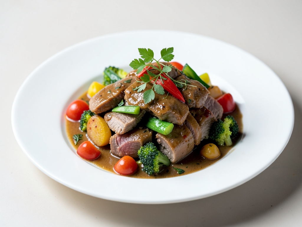 Guiso francés de ternera con verduras frescas