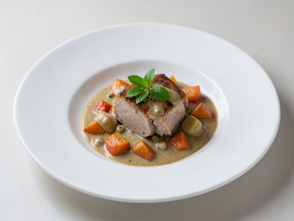 Guiso cremoso de ternera y calabaza