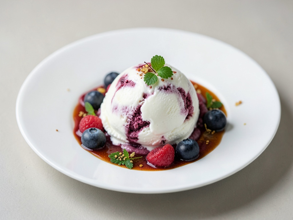 Gelato cremoso all'uva bianca