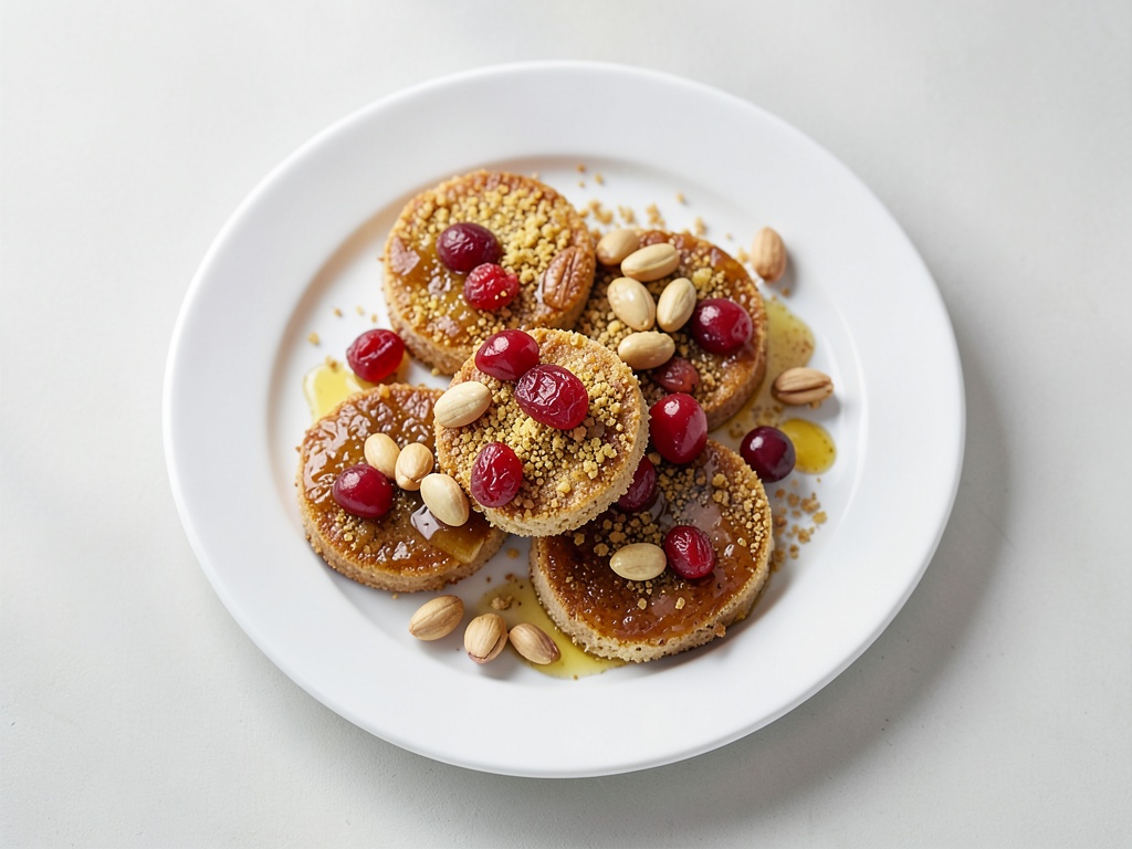 Biscotti al miele con crema di frutta al ricotta congelata