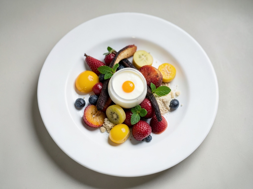 Gelato alla frutta con rum e pesche fresche