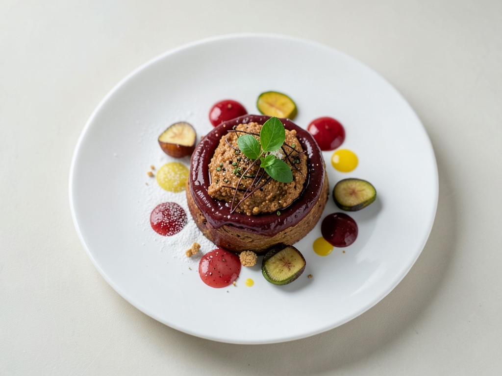 Eispyramide mit Marzipanpilzen