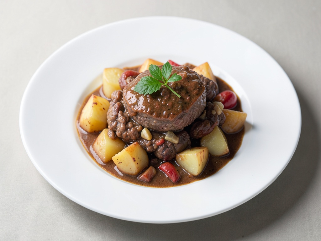 Estofado de carne y patata alsaciano (Baeckeoffe)