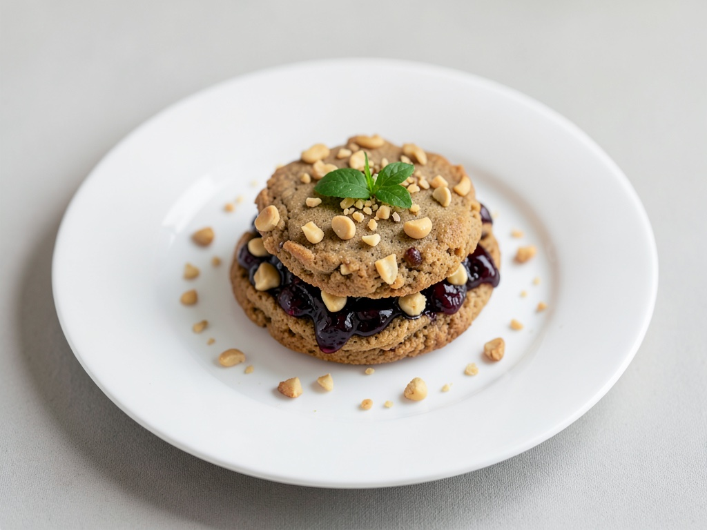 Biscotti al burro d'arachidi con ripieno di marmellata