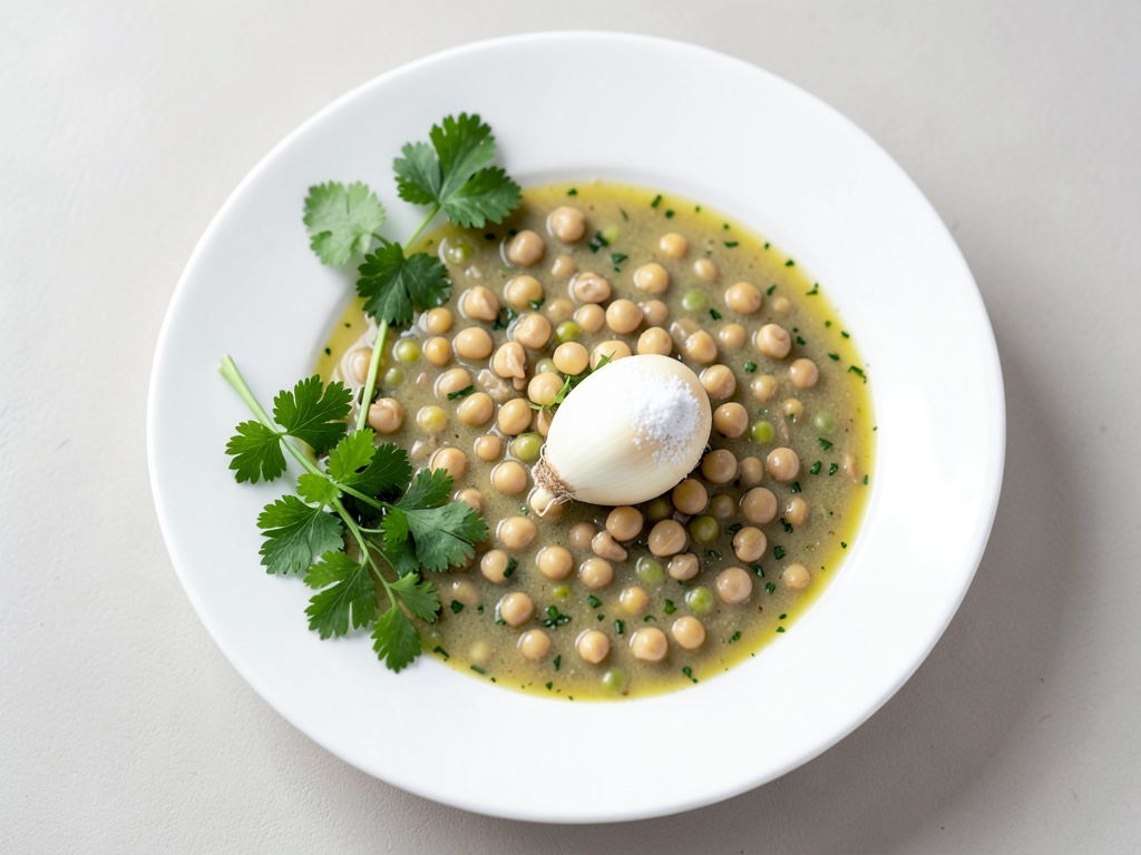 Zuppa cremosa di piselli e lime