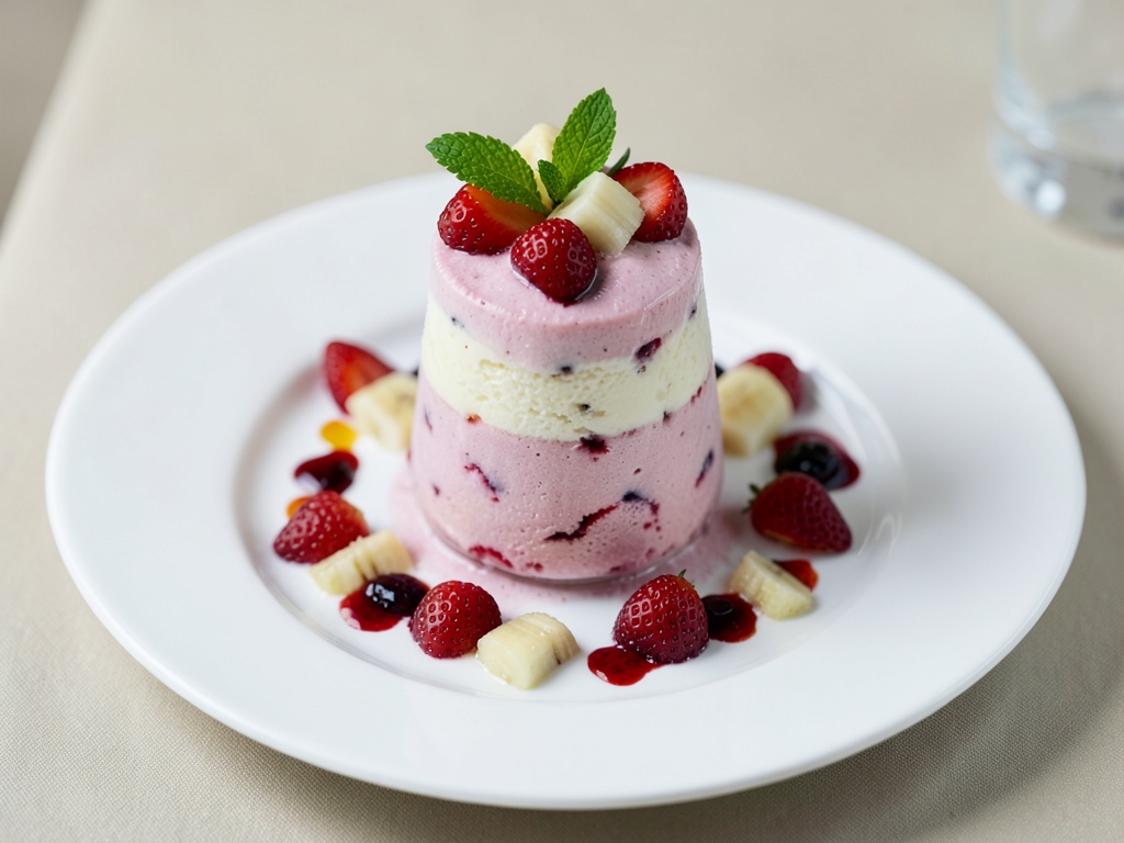 Frullato fruttato di fragole e banane
