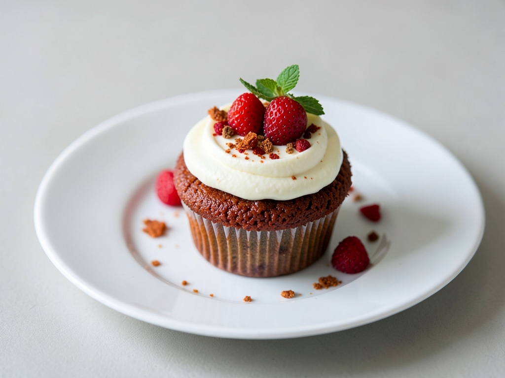 Frische Erdbeer-Cupcakes mit Frischkäse-Topping