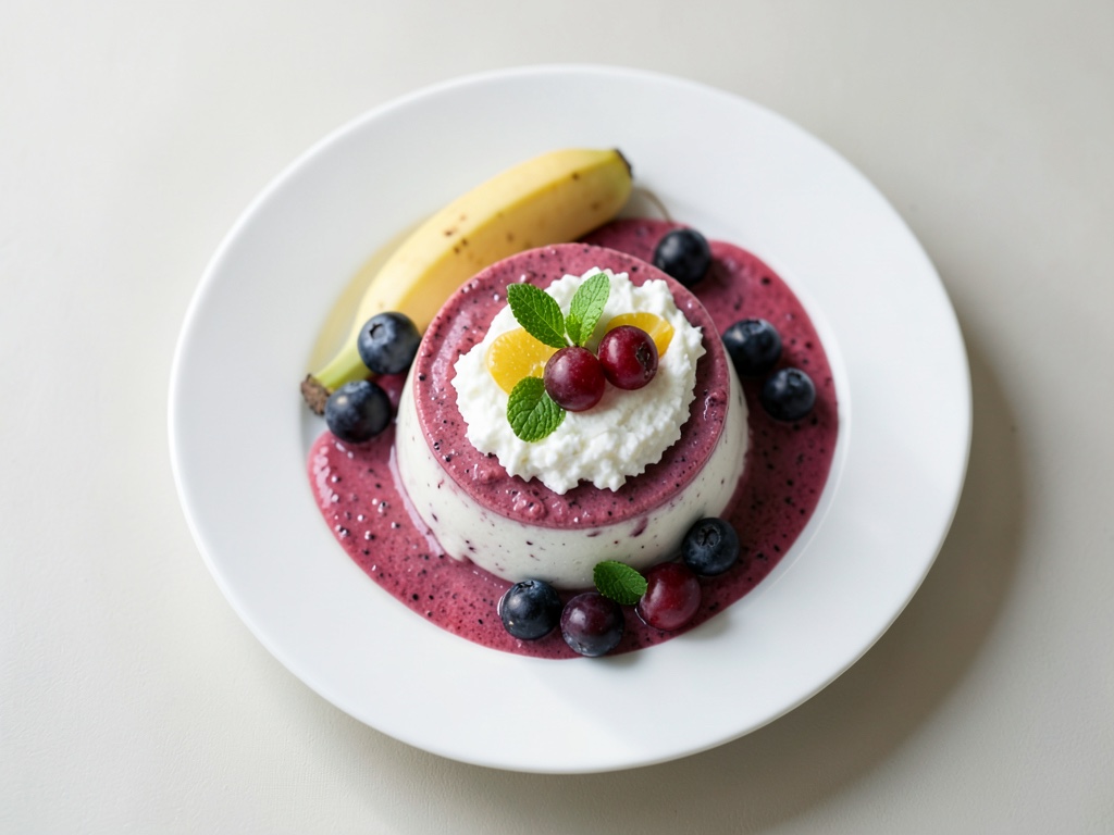 Bunter Erdbeer-Kokos-Skyr-Smoothie