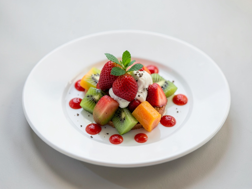 Fruchtiger Mix aus Erdbeere, Kiwi und Papaya