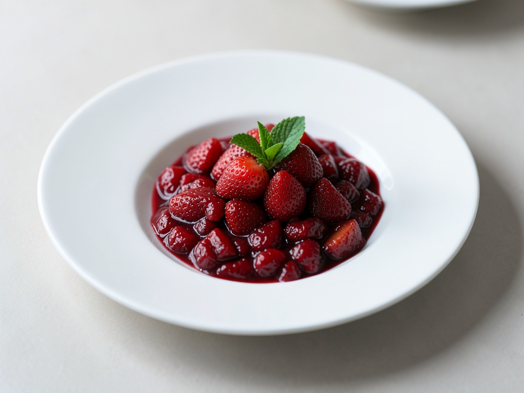 Zuckerfreies Kompott aus Erdbeeren und Rhabarber
