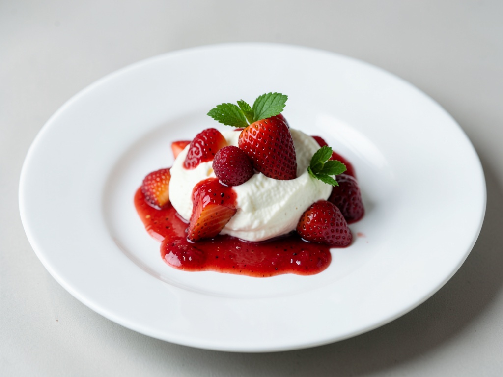 Crema fruttata alla fragola e quark