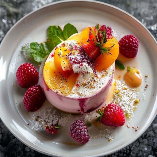 Erdbeer-Mousse mit Sternfrucht