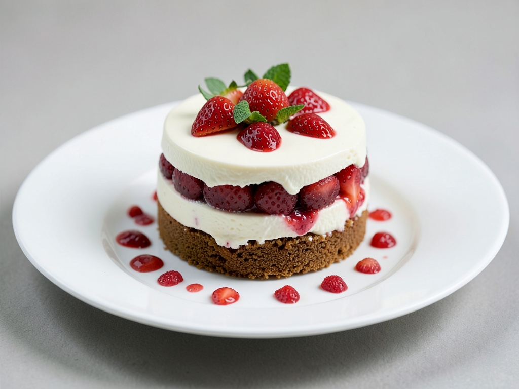 Torta alle fragole con cioccolato bianco