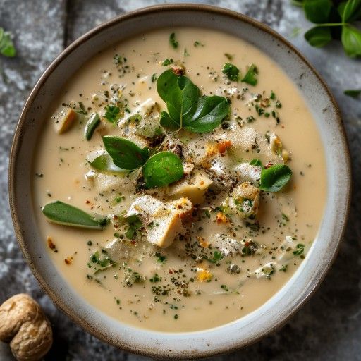 Zuppa cremosa di arachidi e sedano