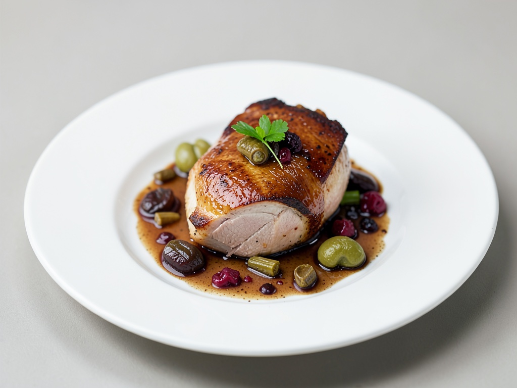 Petto di fagiano con castagne e chanterelles