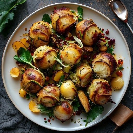 Roulades de faisans au chou frisé avec des rösti de pommes de terre croustillants et des marrons