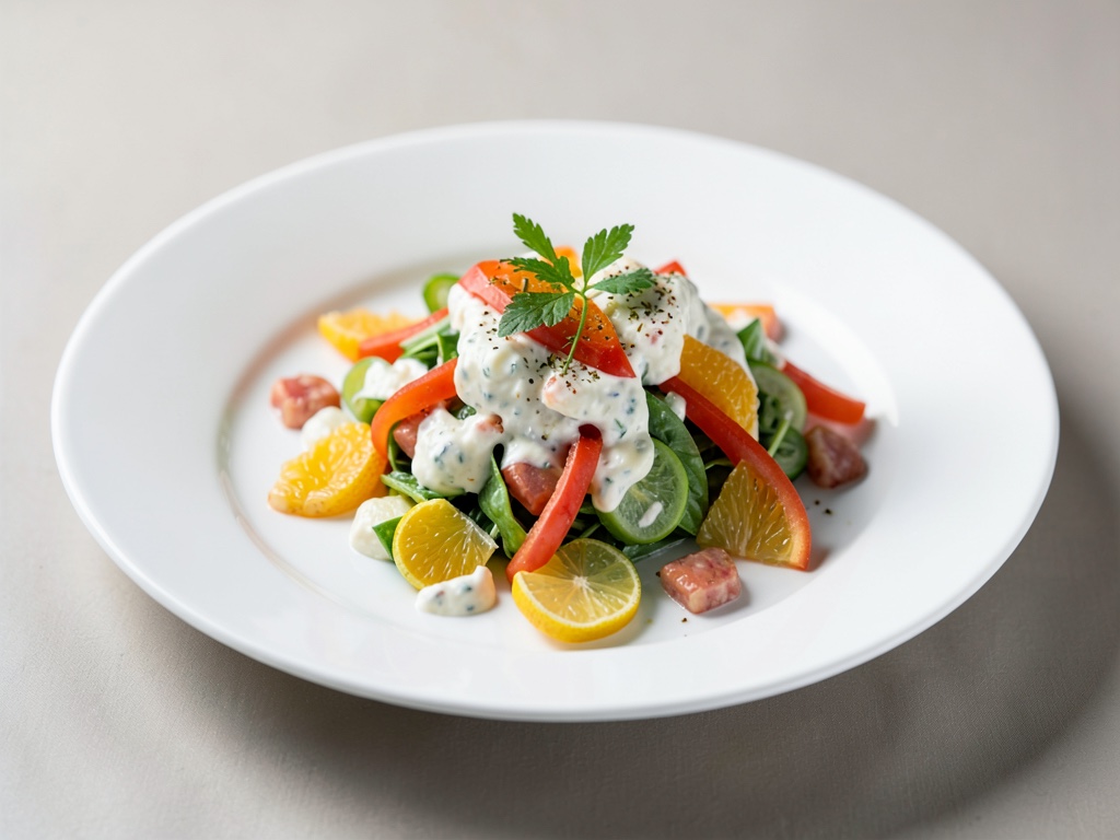 Insalata di yogurt ai agrumi fruttata
