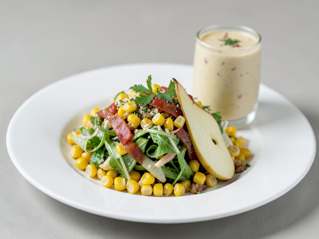 Frischer Feldsalat-Birnen-Smoothie