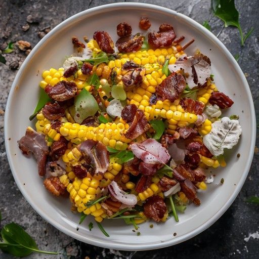 Salade de mâche croustillante au bacon et aux noix