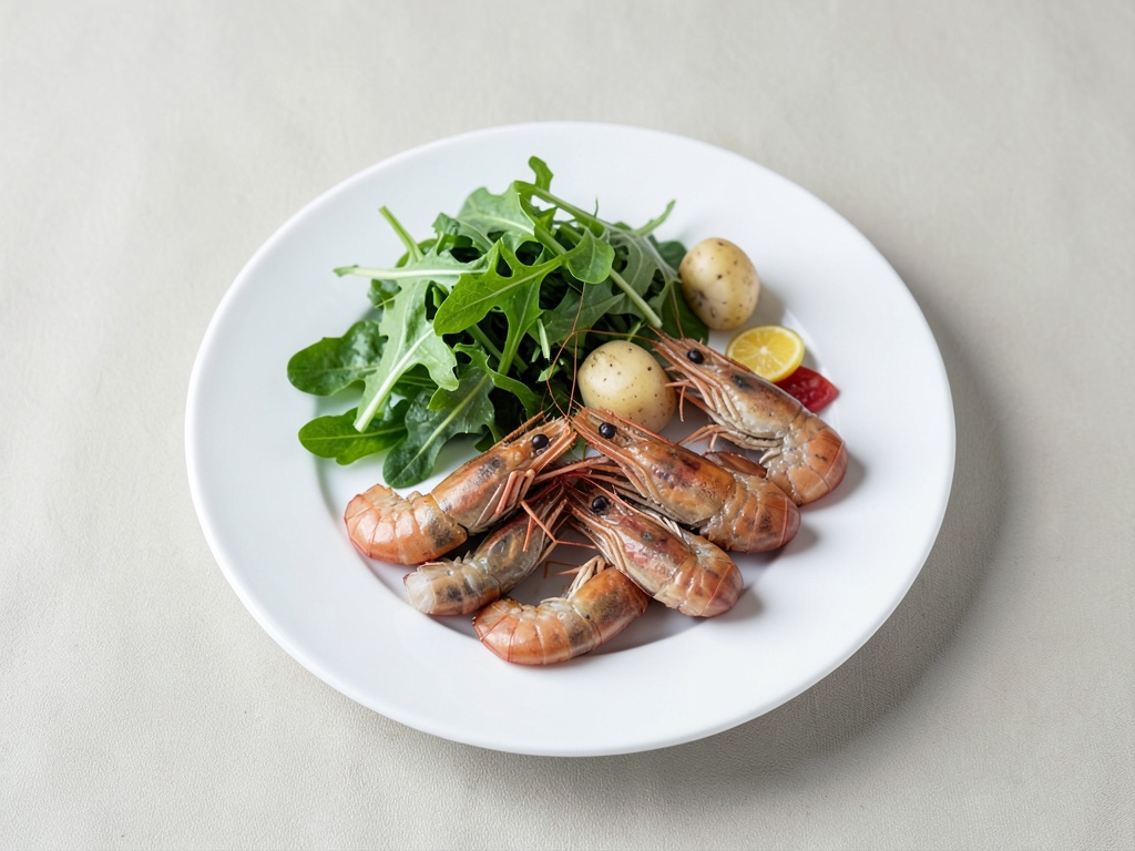 Insalata di rucola con gamberi