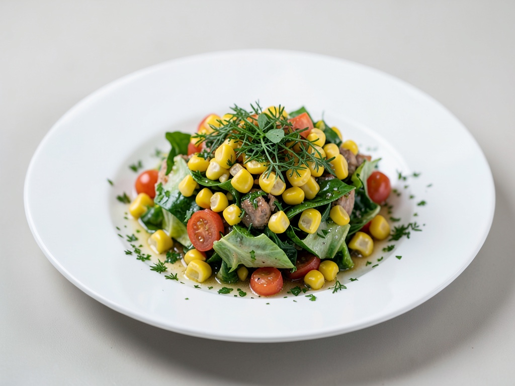 Insalata di rucola fresca con erbe aromatiche