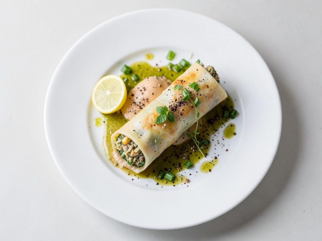 Gegrillter Fenchel mit Käsekruste auf Sauerampfer