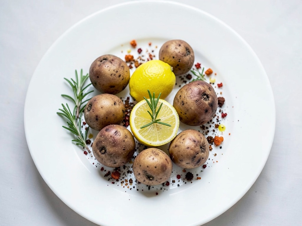 Costolette di agnello marinata con patate al forno