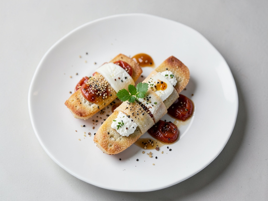 Palitos crujientes de feta con dip de calabaza