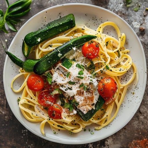 Fettuccine con trota affumicata e parmigiano