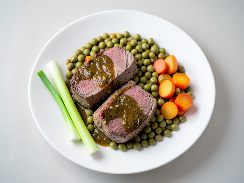 Viande de sanglier tendre avec légumes croquants