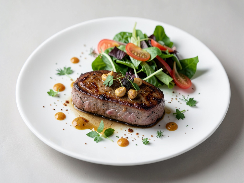 Spiedini di filetto con insalata