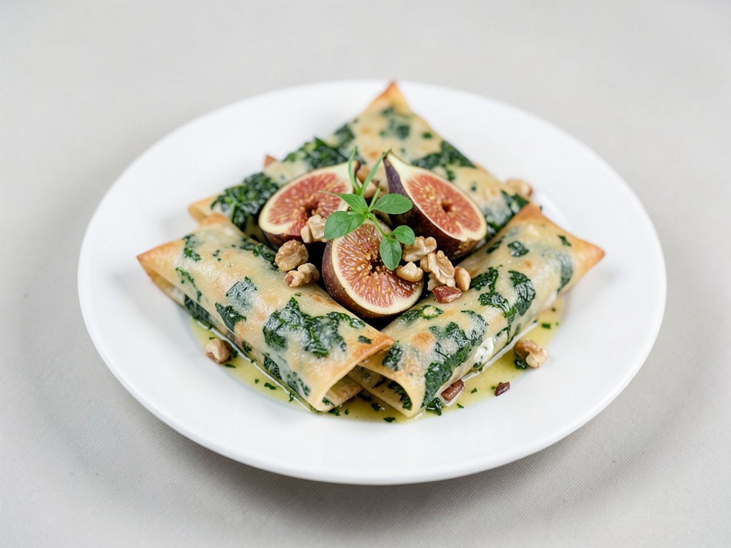 Dopplici sacchetti di pasta fillo: Spinaci e Feta o Fico e Noci